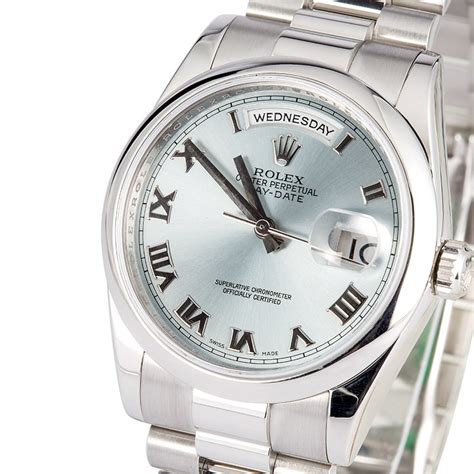 rolex 36mm mens day-date platinum president meteorite diamond 118206|Rolex Day-Date watch.